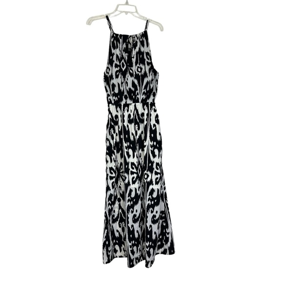 Athleta Ikat Bloom Ripple Maxi Dress Black White S - Picture 9 of 14